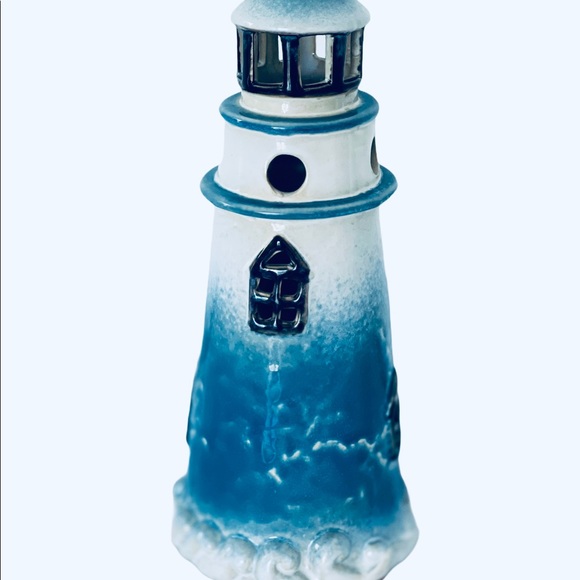 Beach Nautical Gift Lighthouse Tea Light Candle Holder - Picture 4 of 6